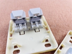 2 port RJ11 Cat3 2P2C dry telephone socket from China Manufacturer TAEPO for Sale