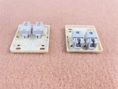 2 port RJ11 Cat3 2P2C dry telephone socket from China Manufacturer TAEPO for Sale