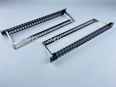 Telecom Parts Export 19 inch 1U 48 port blank patch panel for UTP keystone jack from China Manufacturer TAEPO for Sale