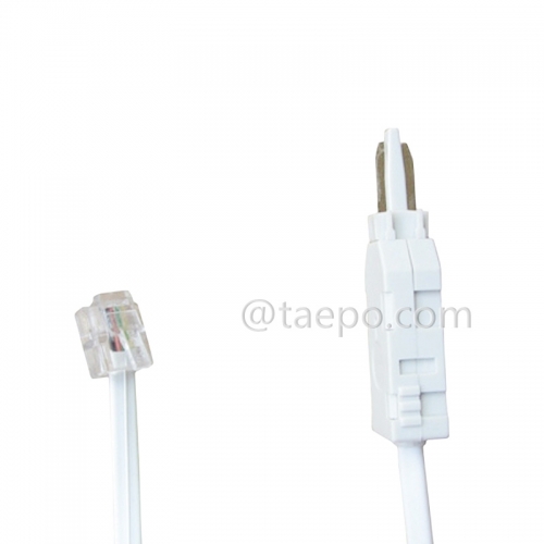 2-pole test cord, LSA test plug to 6P2C modular plug, 1.5m