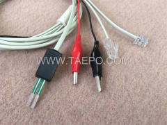 2-pole test cord, 4-pole LSA test plug + 4-pole N test plug to alligator clip, M plug, 8P2C modular plug, 6P2C modular plug, 1.5m