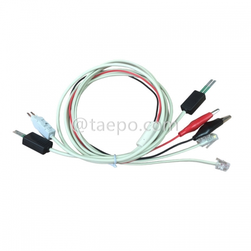 2-pole test cord, 4-pole LSA test plug + 4-pole N test plug to alligator clip, M plug, 8P2C modular plug, 6P2C modular plug, 1.5m