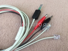 2-pole test cord, 4-pole LSA test plug + 4-pole N test plug to alligator clip, M plug, 8P2C modular plug, 6P2C modular plug, 1.5m