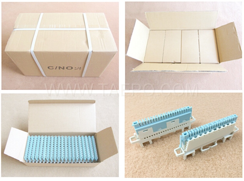 Packing picture for 10 pairs super compact profile connection module with wire guide