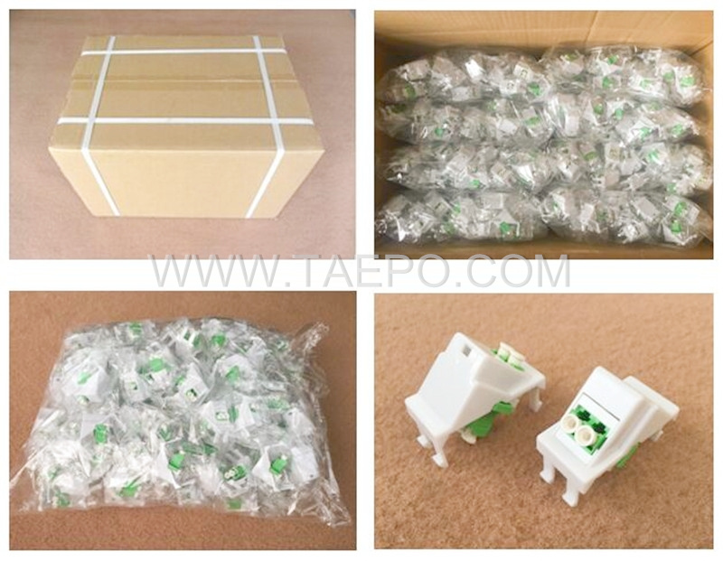 Packing pictures for Plastic insert with LC/APC duplex adapter