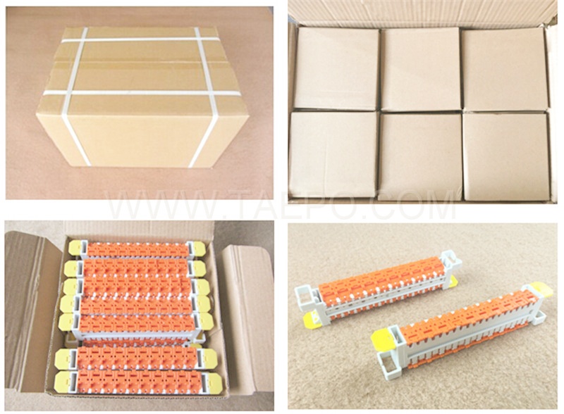 Packing picture for 10 pairs QCS cross connection terminal block, gel filled