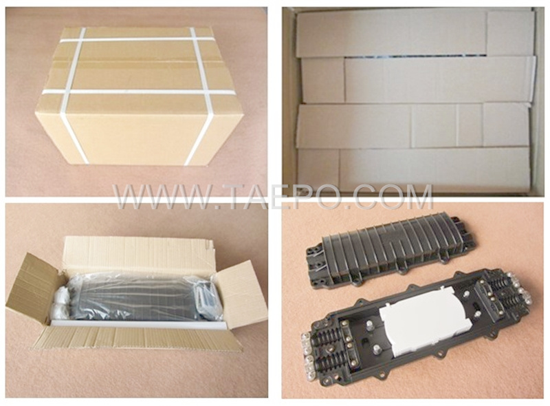 Packing pictures for Fiber optic splice closure (FOSC), horizontal type, mechanical sealing, 48 fibers