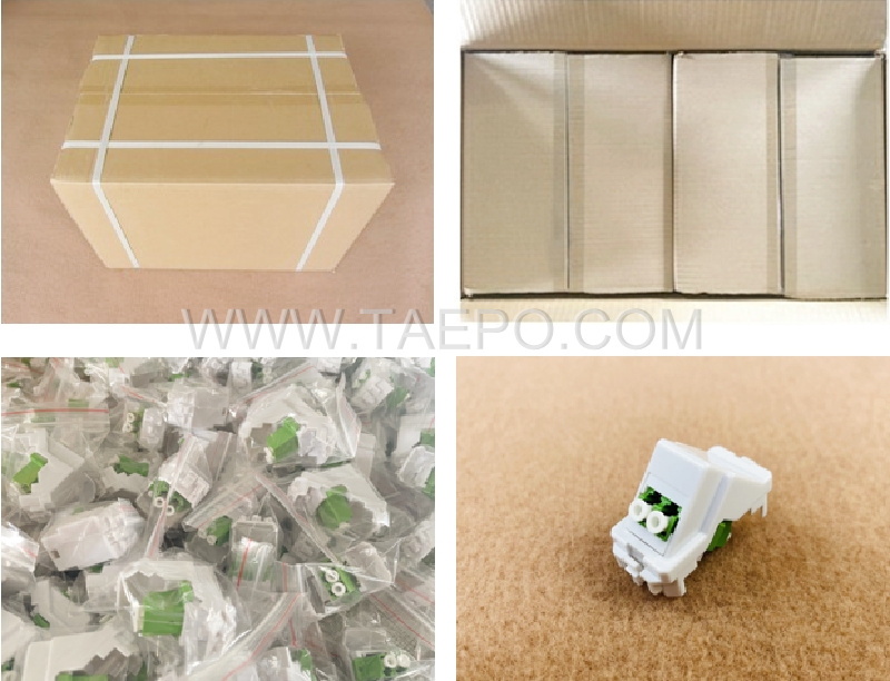 Packing pictures for Plastic insert with LC/APC duplex adapter