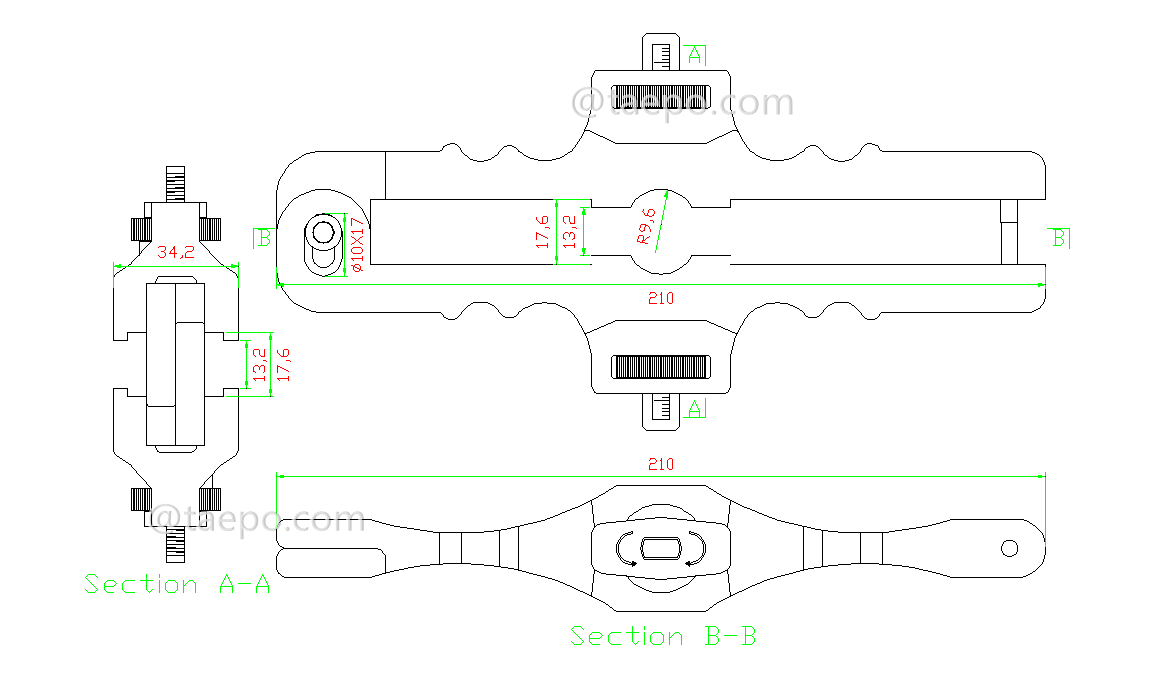 Drawing for Fiber cable sheath longitudinal cutter