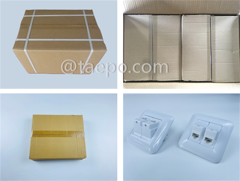 Packing pictures for Network outlet 2-port keystone jack CAT6 UTP 8P8C