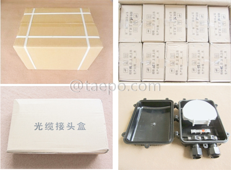 Packing pictures for Fiber optic splice closure (FOSC), horizontal type, mechanical sealing, 12 fibers, max 96 bunchy fibers