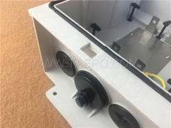 Outdoor 20 pairs connection box 1B 11 for LSA module, 250x175x111mm, RFP housing, snap-on locking, with back mount frame, without LSA module, without carved logo, with lock