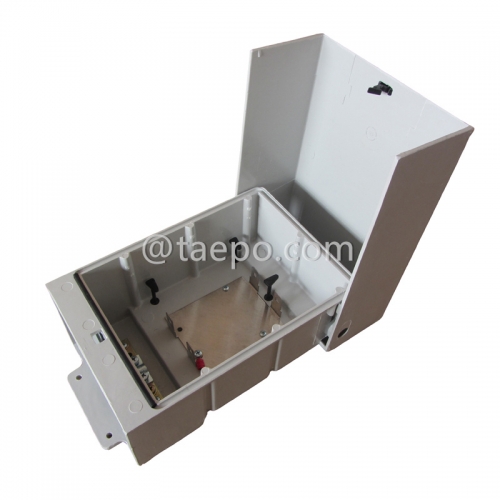 Outdoor 20 pairs connection box 1B 11 for LSA module, 250x175x111mm, RFP housing, snap-on locking, with back mount frame, without LSA module, without carved logo, with lock