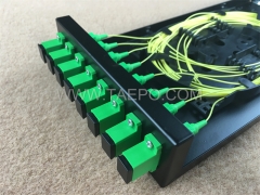 Fiber termination box (FTB), indoor, SC, 8 fibers, cold rolling steel housing with powder coating