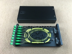 Fiber termination box (FTB), indoor, SC, 8 fibers, cold rolling steel housing with powder coating