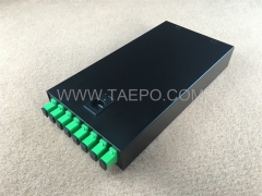 Fiber termination box (FTB), indoor, SC, 8 fibers, cold rolling steel housing with powder coating