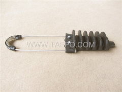 Fiber optic Anchor clamp, cable dia 5-9mm, UV protection, L180mm, steel with nickel plating, 80daN, 2000-3000N