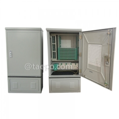 Outdoor SMC fiber street cabinet, SC, 96 fibers, single-sided, single door, plastic case splitter type, with 6 plastic case slots