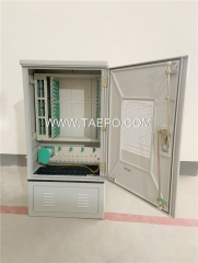 Outdoor SMC fiber street cabinet, SC, 96 fibers, single-sided, single door, plastic case splitter type, with 6 plastic case slots