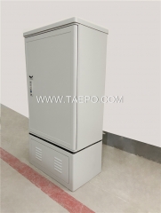 Outdoor SMC fiber street cabinet, SC, 96 fibers, single-sided, single door, plastic case splitter type, with 6 plastic case slots
