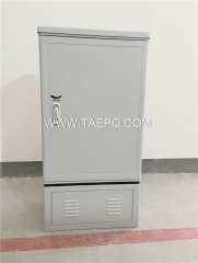 Outdoor SMC fiber street cabinet, SC, 96 fibers, single-sided, single door, plastic case splitter type, with 6 plastic case slots