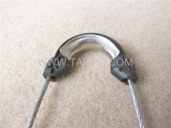 Fiber optic Anchor clamp, cable dia 5-9mm, UV protection, L180mm, steel with nickel plating, 80daN, 2000-3000N