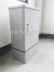 Outdoor SMC fiber street cabinet, SC, 96 fibers, single-sided, single door, plastic case splitter type, with 4 plastic case slots