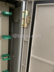 Outdoor SMC fiber street cabinet, SC, 288 fibers, single-sided, single door, plastic case splitter type, with 10 plastic case slots