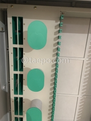 Outdoor SMC fiber street cabinet, SC, 288 fibers, single-sided, single door, plastic case splitter type, with 10 plastic case slots