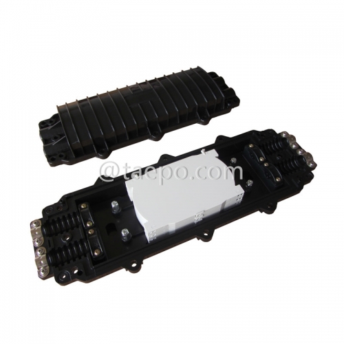 Fiber optic splice closure (FOSC), horizontal type, mechanical sealing, 72 fibers