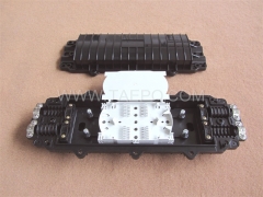 Fiber optic splice closure (FOSC), horizontal type, mechanical sealing, 48 fibers