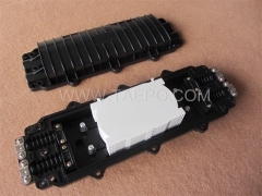 Fiber optic splice closure (FOSC), horizontal type, mechanical sealing, 96 fibers