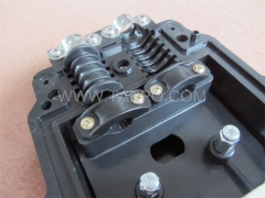 Fiber optic splice closure (FOSC), horizontal type, mechanical sealing, 72 fibers