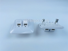 Network outlet 2-port keystone jack CAT6 UTP 8P8C