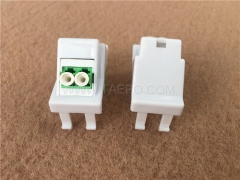Plastic insert with LC/APC duplex adapter
