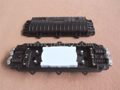 Fiber optic splice closure (FOSC), horizontal type, mechanical sealing, 48 fibers
