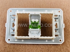 Plastic insert with LC/APC duplex adapter