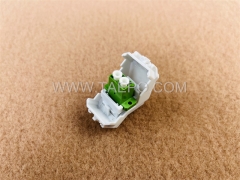 Plastic insert with LC/APC duplex adapter