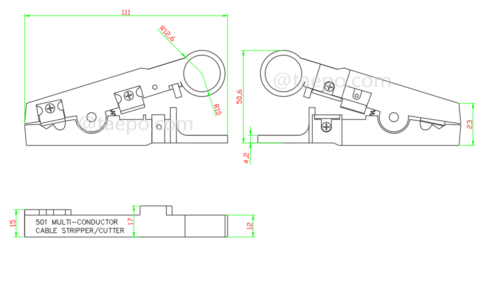 Schematic Diagrams for Small wire LAN copper manual cable stripper