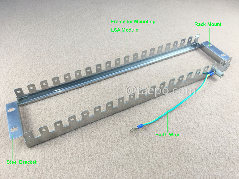 illustration for 10 pairs LSA rack mounting frame, 20 ways, stainless steel