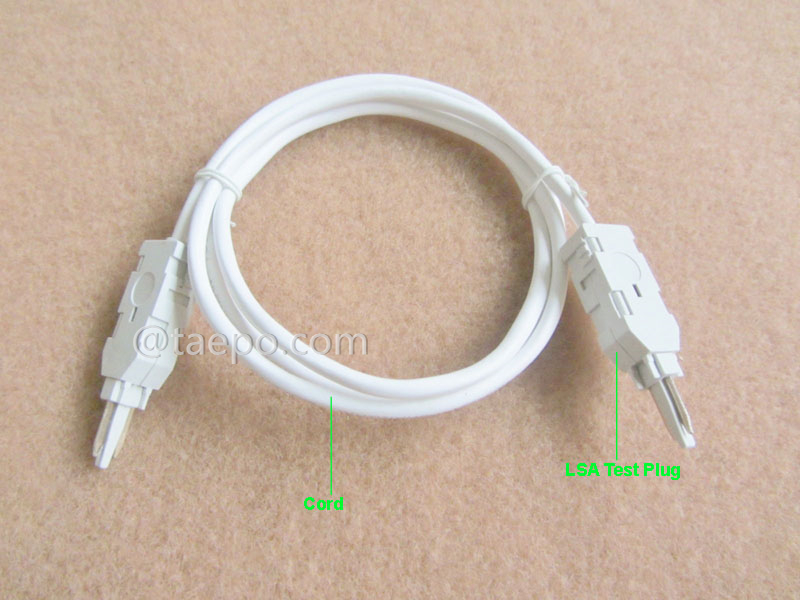 illustration for 2-pole connection cord, LSA test plug to LSA test plug