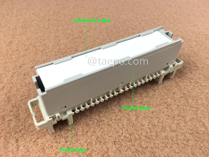 illustration for 10 pairs module label holder for LSA profile mounting rack