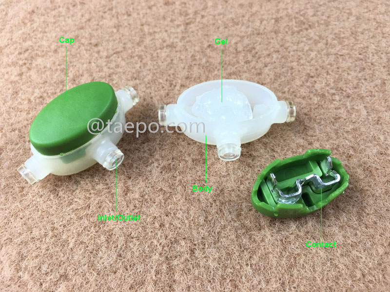 Illustration for TL1 self-stripping electrical connectors, 3-wire, 1.0-1.35mm conductor, max insulation 3.6mm, gel filled