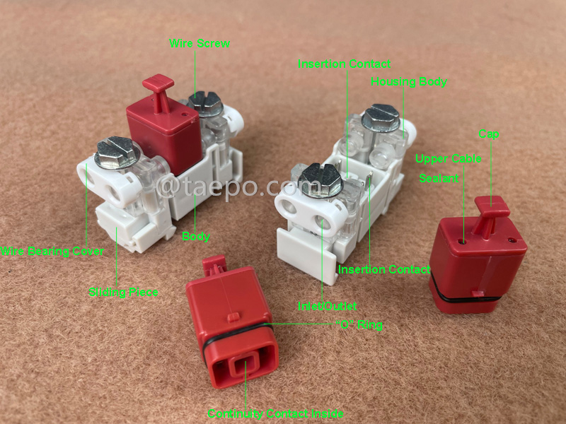illustration for 1 pair dropwire STB module with over-voltage protection, grease filled
