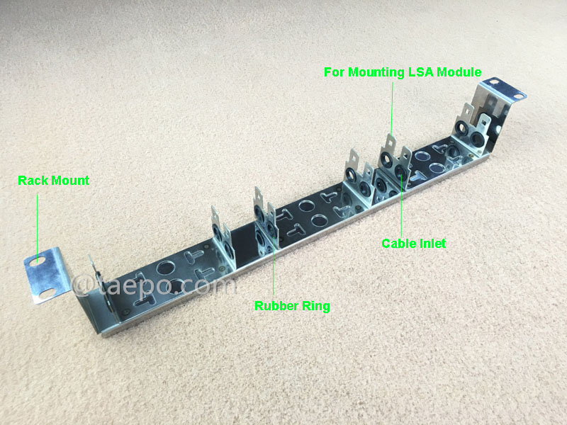 illustration for 10 pairs LSA rack mounting frame, 6 ways, stainless steel