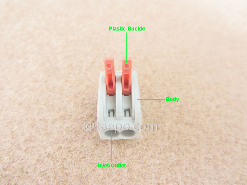 illustration for 412 compact electrical splicing connector, 2-wire, 0.08-2.5mm2 conductor