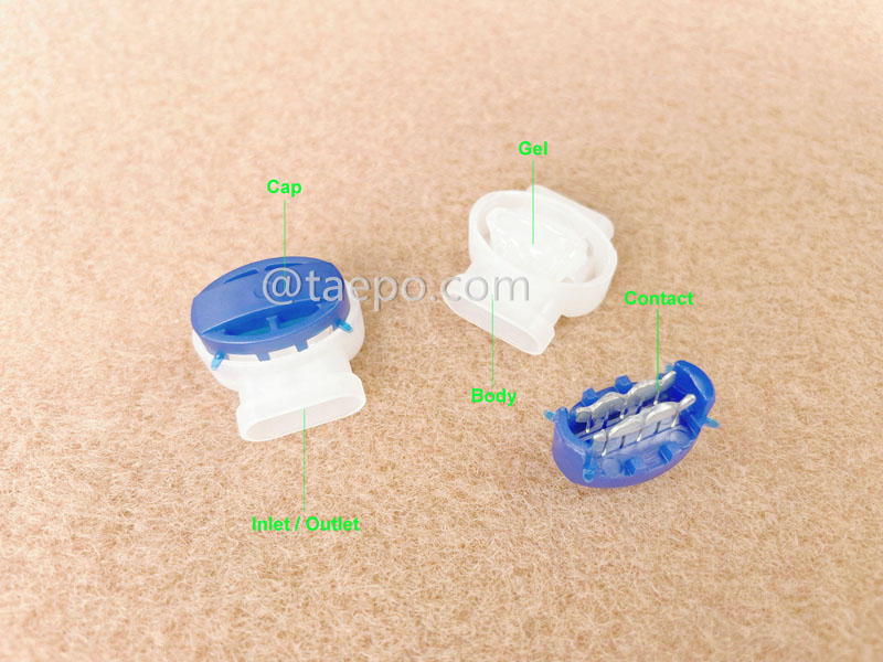 illustration for 314 self-stripping electrical connector, 3-wire, AWG22-14 conductor, max insulation 3.8mm, dual pins, gel filled