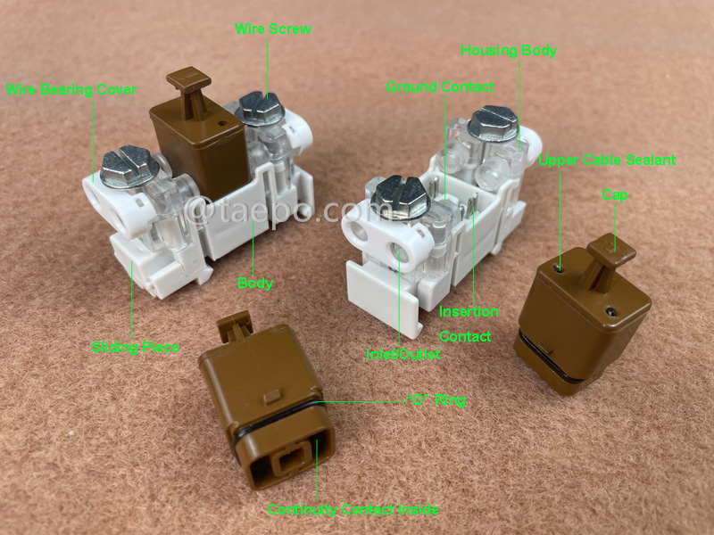 illustration for 1 pair dropwire STB module with over-voltage over-current protection, grease filled
