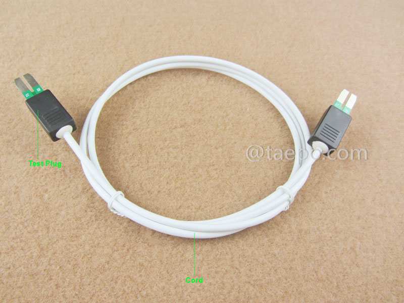 Illustrartion for 2-pole HW connection cord, test plug to test plug, 1.5m