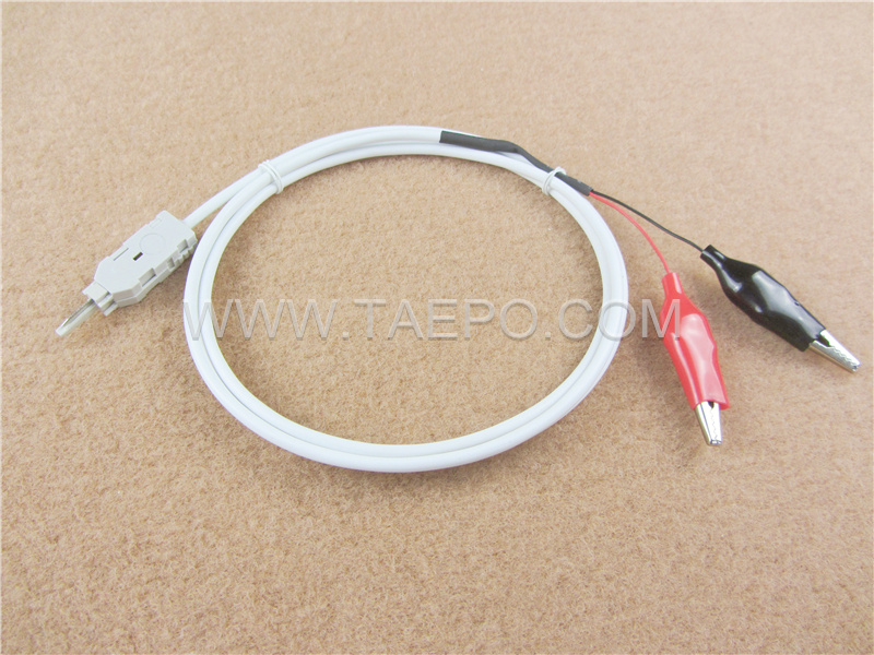 2-pole test cord, LSA test plug to alligator clip, 1.5m